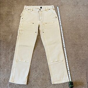 Carhartt rugged flexed, relaxed, fit garment dyed double front utility pan.